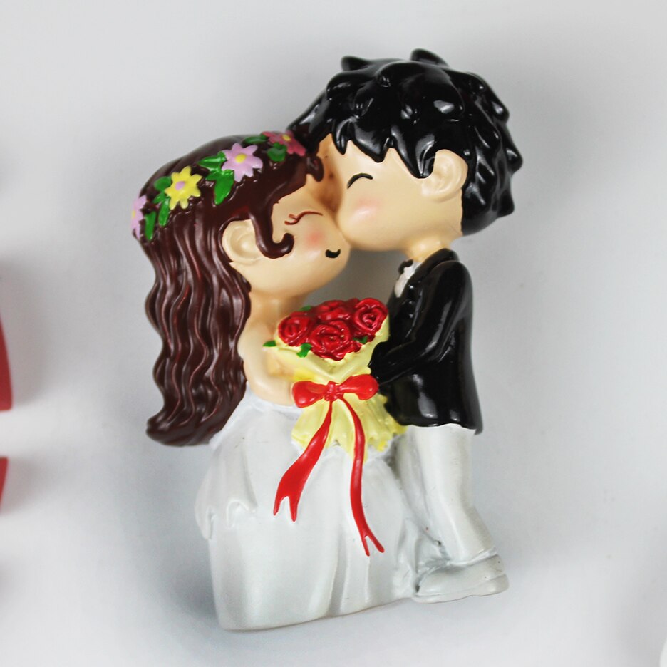 Red Heart Home Decoration Couple Refrigerator Sticker Romantic Wedding Polyresin Fridge Magnet Souvenir Decoration: Navy Blue