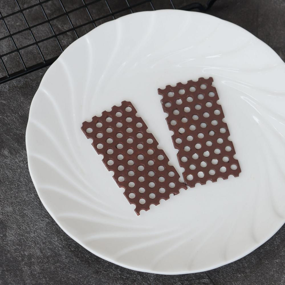 Bikakeform silikonform kake dekorasjonsverktøy sjokolade overførings ark form bakstencil sjablong