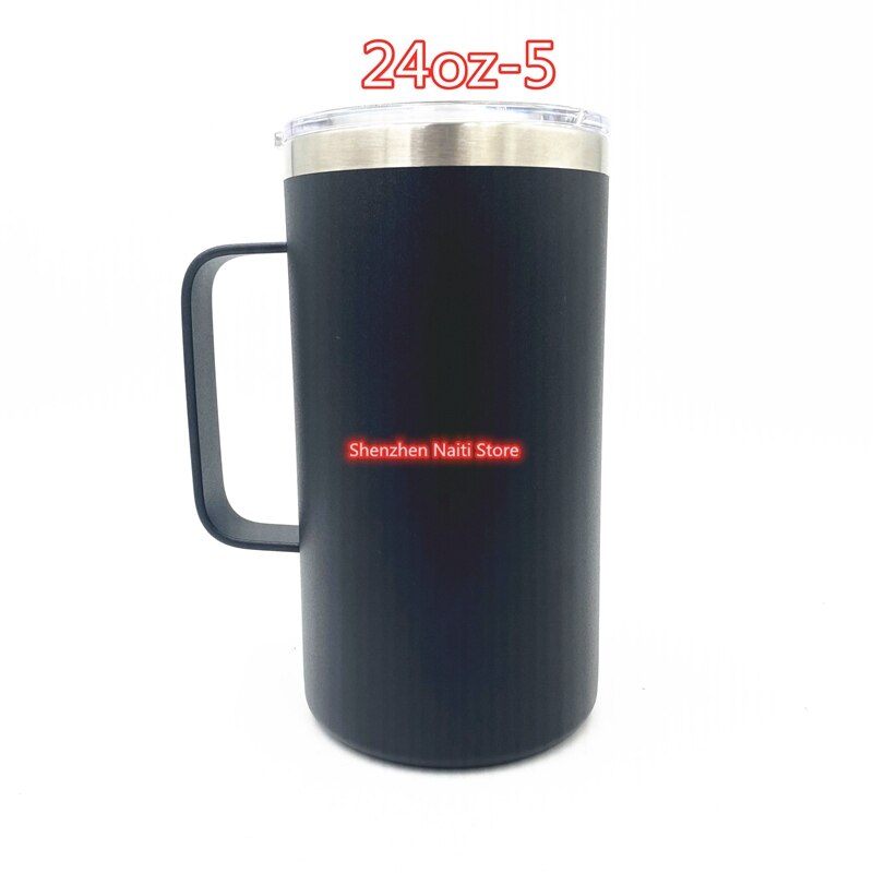 Coffee Mug with Handle, 24oz Insulated Stainless Steel Coffee Travel Mug, Double Wall Vacuum Reusable Coffee Cup with Lid