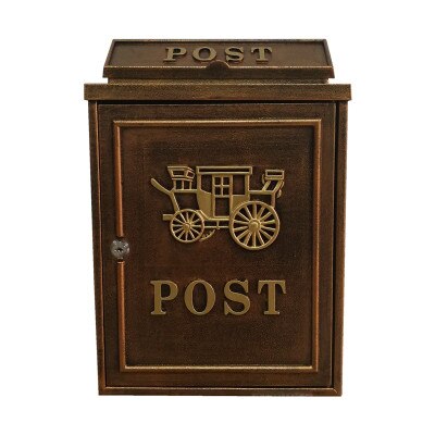 Aluminum Mailbox With Lock Home Vintage Letter Newspaper Post Box Ourdoor Garden Waterproof Pastoral Rural Style Mailbox: MB-19-J