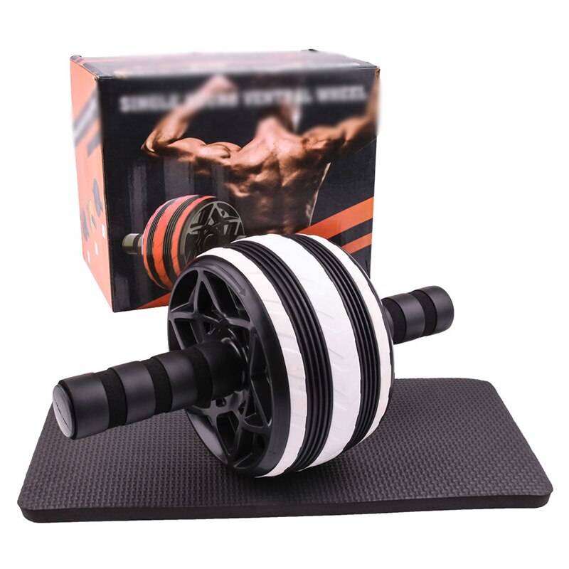 Bauch Bauchmuskeln Rad Bauch Rad Einzel-Rad Boden Fitness Ausrügestochen Dünne Taille Bauch ÜSpund Schönheit Beine: Weiß