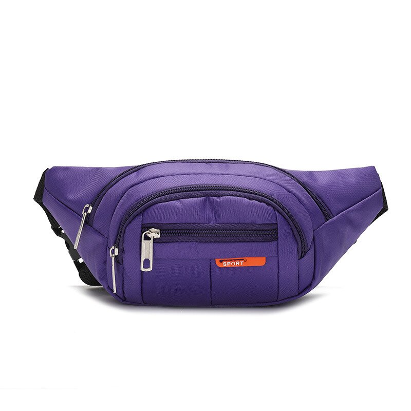 Borsa a tracolla Casual Unisex marsupio impermeabile borse a tracolla solide a tracolla marsupio da uomo marsupio marsupio da viaggio: Purple