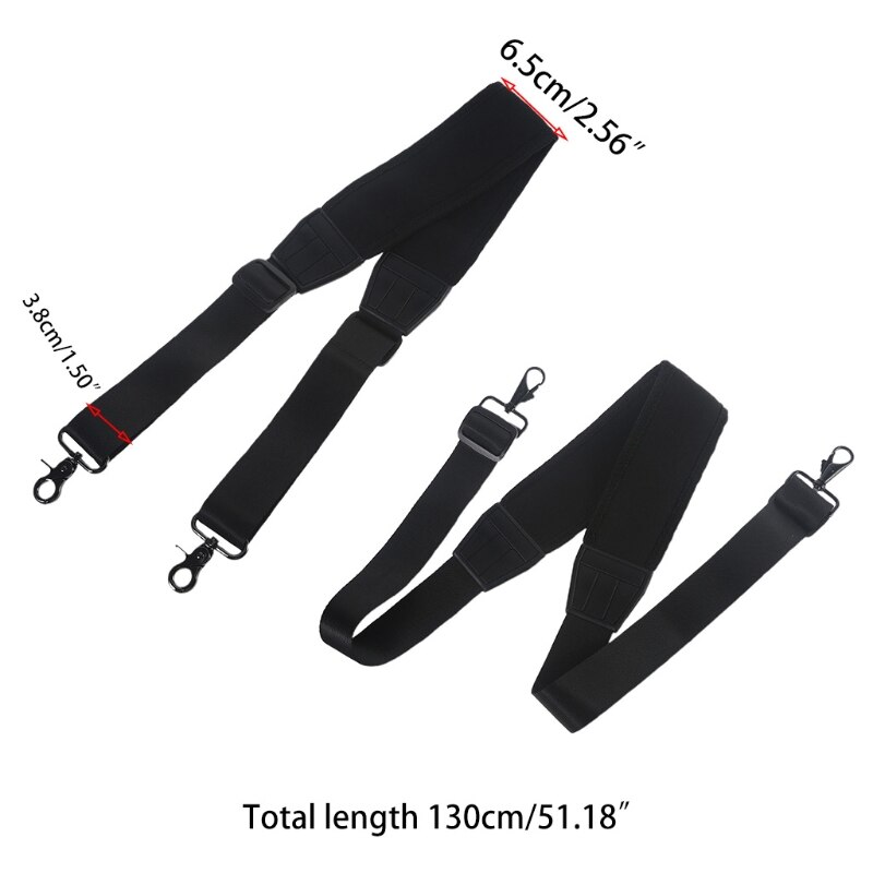 Universal Replacement Shoulder Strap with Hooks for Laptop Bag Briefcase Messenger Crossbody Bag Camera