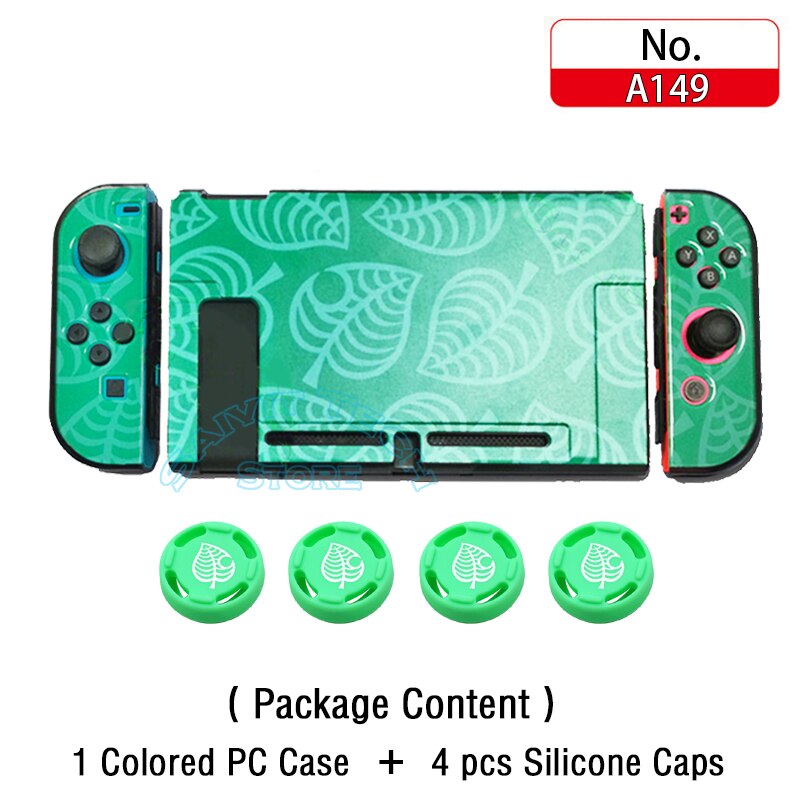 Funda protectora para consola Nintendo Switch y Joy-Con, carcasa rígida Con de temática NS, edición limitada: 5in1 A149