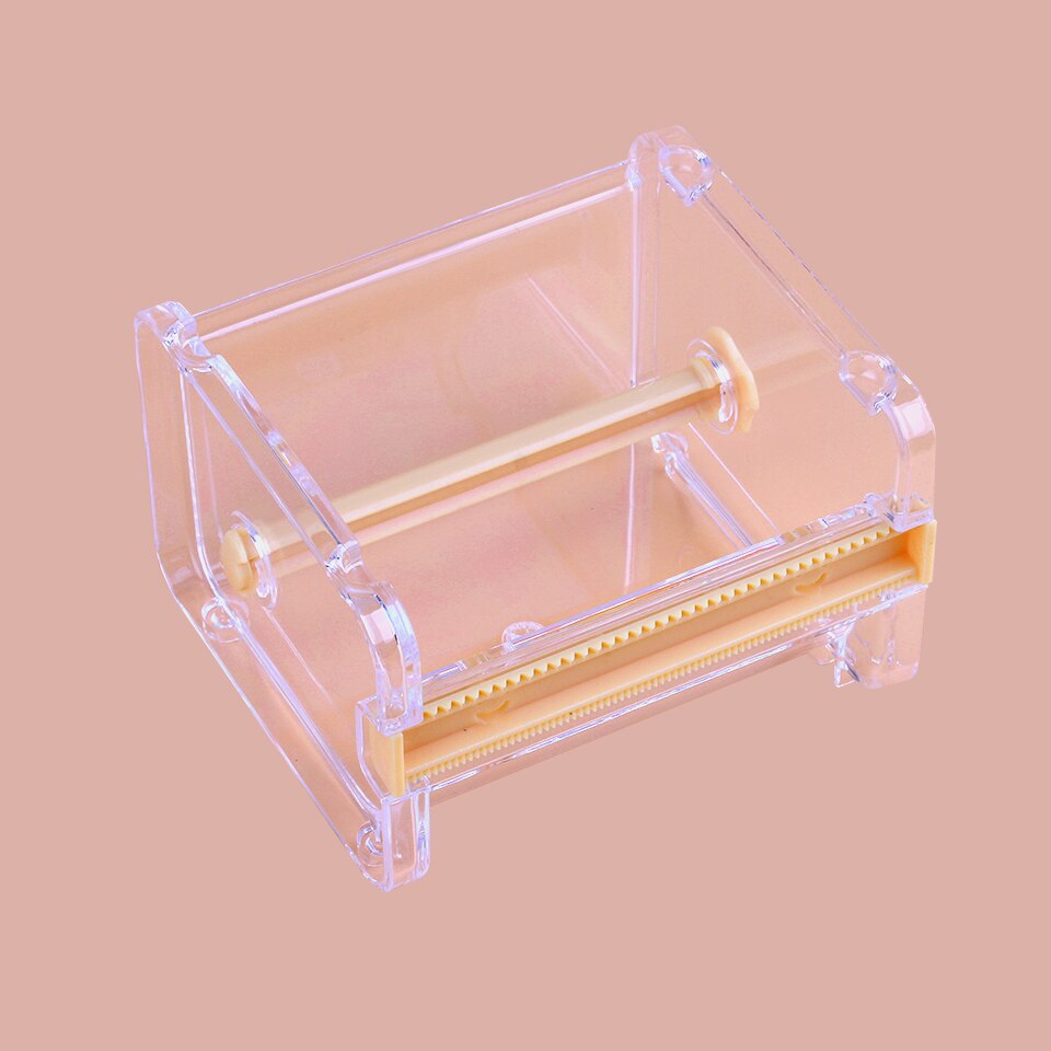 Draagbare Transparante Acryl Wimper Tape Cutter Kleurrijke Cutter Pe Medische Tapes Adhesive Roterende Tape Houder Wimper Gereedschappen: Orange Cutter