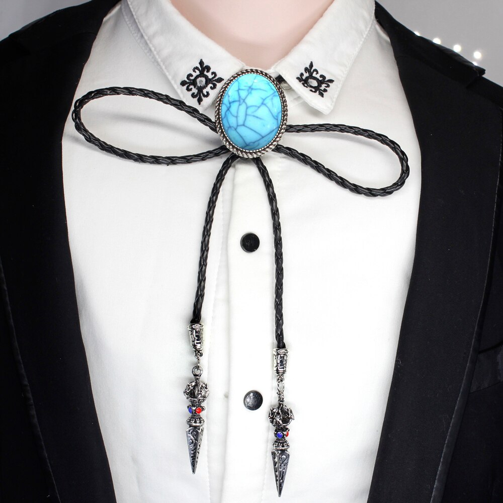 HZSHINLING owalny nowy modny miętowy zielony Bolo Tie zachodnia koszulka kowbojska akcesoria czerwony czarny biżuteria z obrazkiem jajko Bolo-krawaty naszyjnik: 10