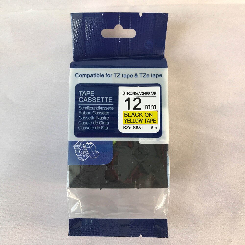 cidy 10pcs/lot TZeS631 tze S631 tzS631 tzS631 for p touch compatible brother label printer tz-S631 tze-S631 strong adhesive tape