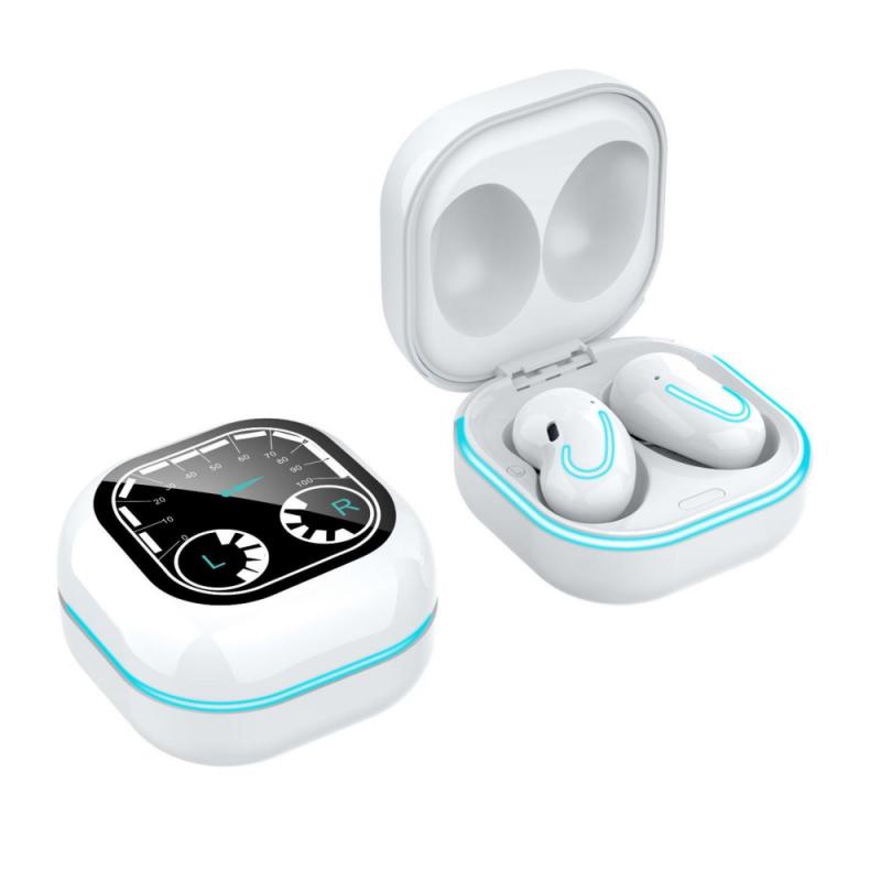 TWS Bluetooth 5,1 Kopfhörer Mit Ladung Kasten Drahtlose Kopfhörer HD Stereo Sport Wasserdichte Ohrhörer Kopfhörer Mit Mikrofon: Weiß
