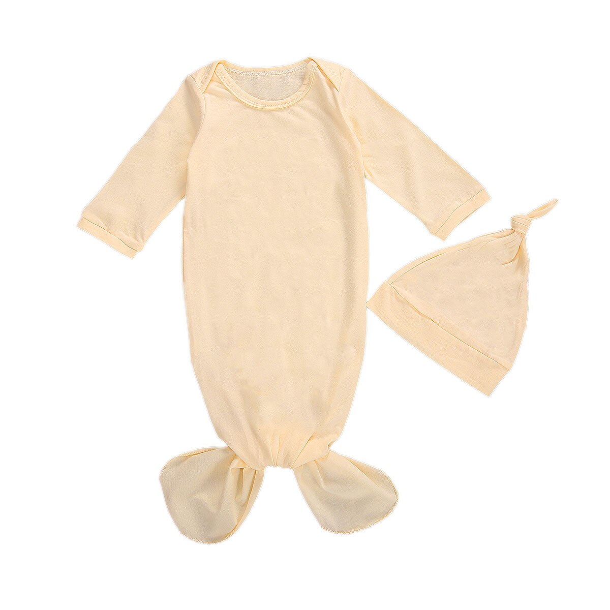 0-6M infantile -né bébé fille garçon dormir barboteuse à manches longues imprimé combinaison chapeau 2 pièces tenues ensemble 8 couleurs: D