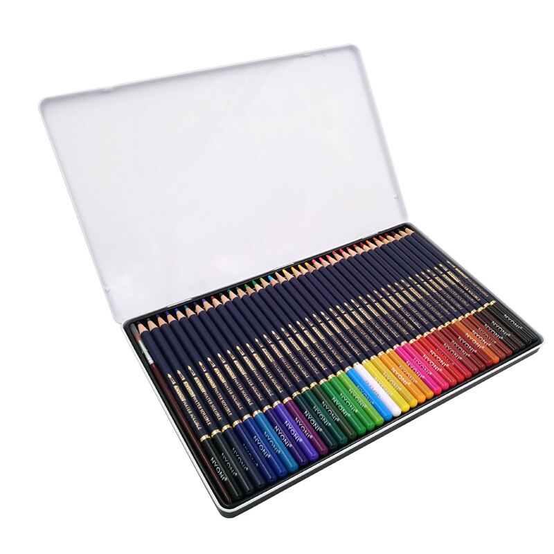 Lápis de aquarela 72 core macio, lápis de cor profissional solúvel em água, para materiais de arte, 12, 24, 36, 48, 150: 36 Colors Set