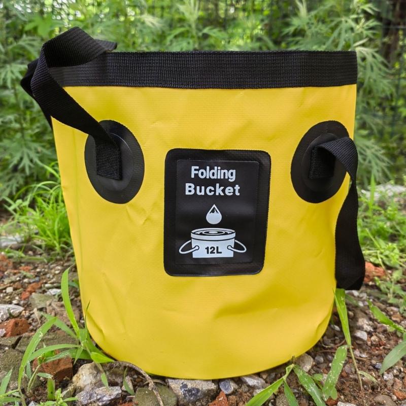652F MultiPurpose Foldable Pails Bucket Portable Folding Bucket Travel Basins for Hiking, Camping and Outdoor Survival