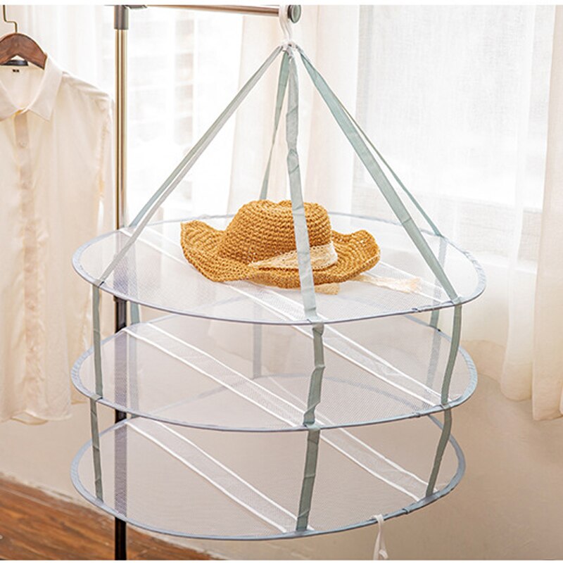 Drying net drynet clothes drying basket Household Folding Clothes Network sweater tile blouse anti-deformation herb drying rack