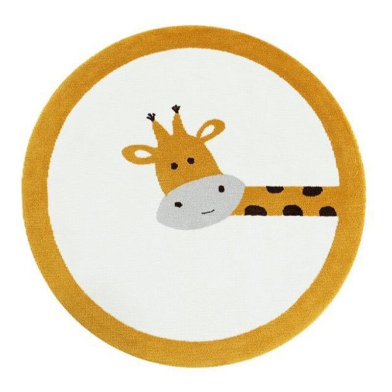Baby Play Mat Crawling Carpet Kids Room Floor Rug Round Cartoon Deer Printed Pad J60B