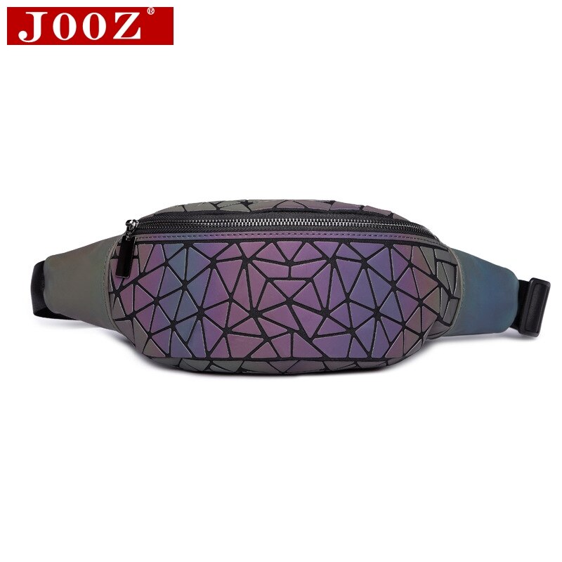 fanny pack Bananka women chest Packs PVC material Hip Bag Geometric luminous holographic waist pack belt bag Travel