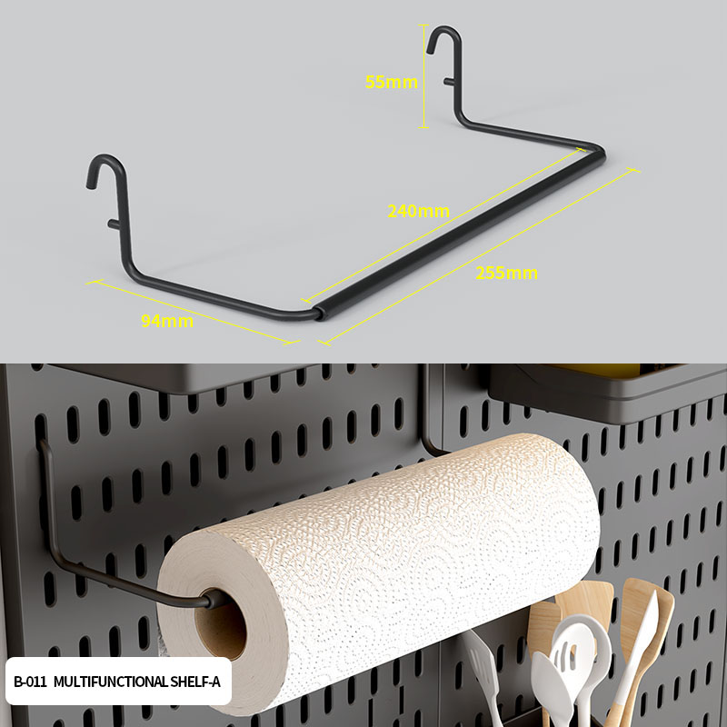 Desktop opslag pegboard voor kantoor en thuisgebruik, uitgerust met verschillende accessoires, vrij te combineren voor decoratie.