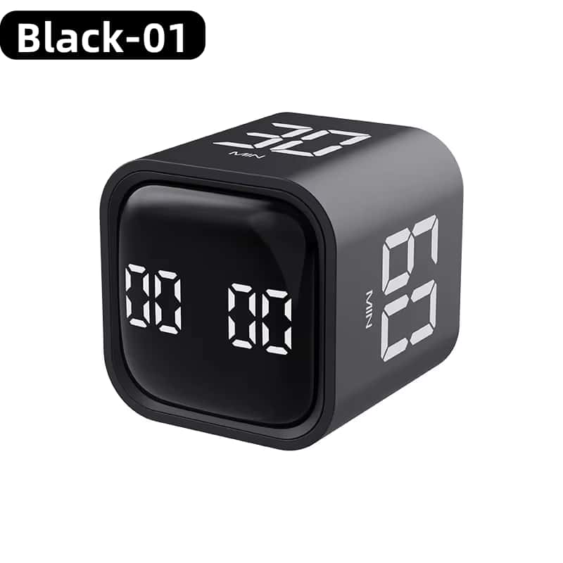 Digital Kitchen Timer Stopwatch Pomodoro Timer Gravity flipIntelligent Learning Timer, Clear Loud Home Kitchen Accessory: black