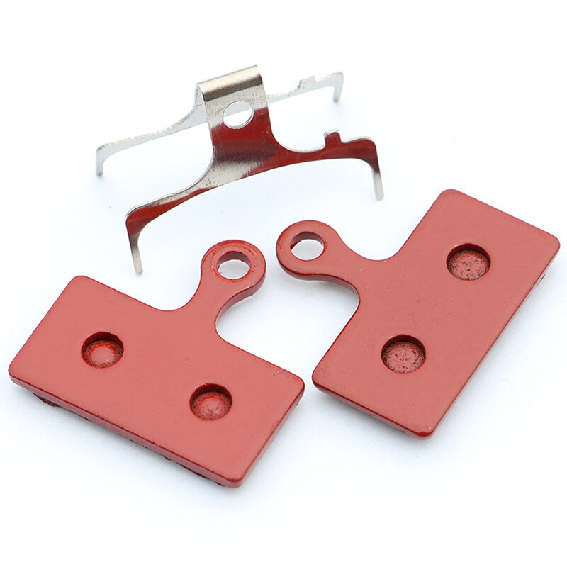 4 pares MTB freno de disco de bicicleta almohadillas para Shimano G01S G03A XRE Br-M9000 seis M6000 M675 bicicleta hidráulica Alfine S700 Deore M615: Red