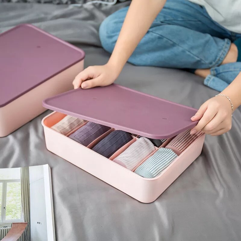 Sous-Vêtements En Plastique Boîte Muit Multifonctions Cravates Chaussettes Short Rangement Placard Tiroir Organisateur Boîte