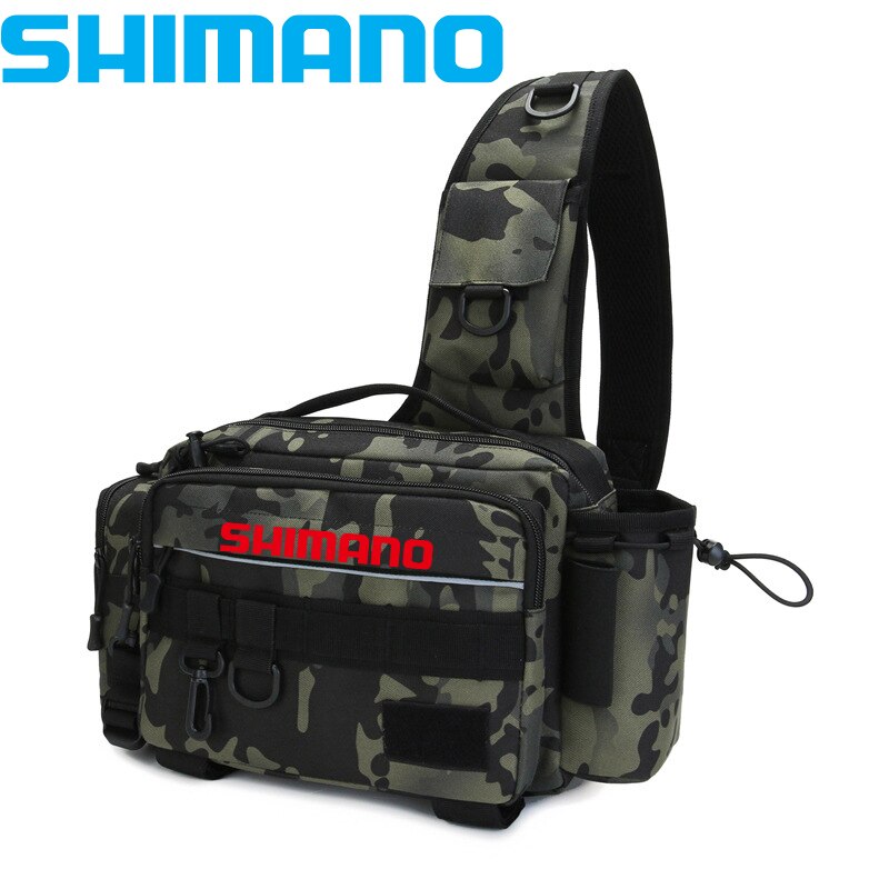 Shimano wielofunkcyjny torby na sprzęt wędkarski torba Crossbody na jedno ramię saszetka biodrowa przynęty na ryby pożytek bieg robić przechowywania torba wędkarska: 807