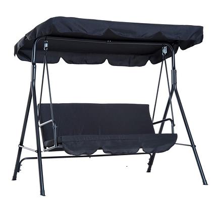 Swing Roof Cover Waterproof Canopy Replacement Porch Courtyard Outdoor Ruffle Hem Shade: C / 142cmx120cmx180cm