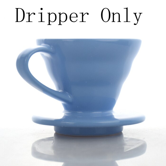 Ecocoffee 1-2 kopjes keramische koffiepercolators  v60 brouwers barista koffiezetapparaat papieren filters koffieserver: Keramische druppelaar
