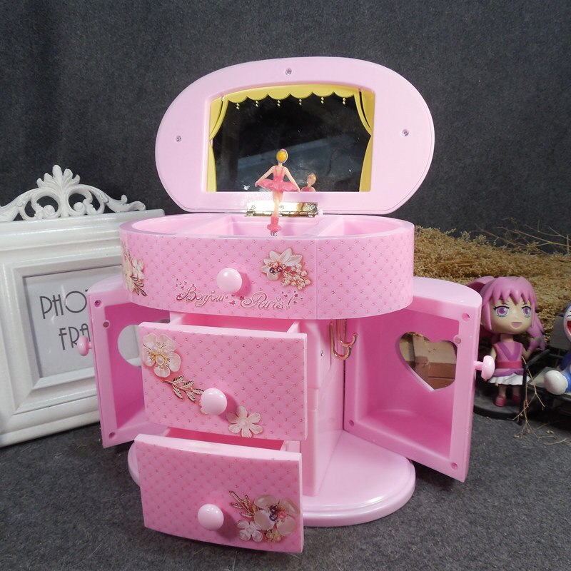 Music Box Ballet Princess Jewelry Music Box Girls Children Girls Happy Birthday Home Decrition: Jewelry Music Box B