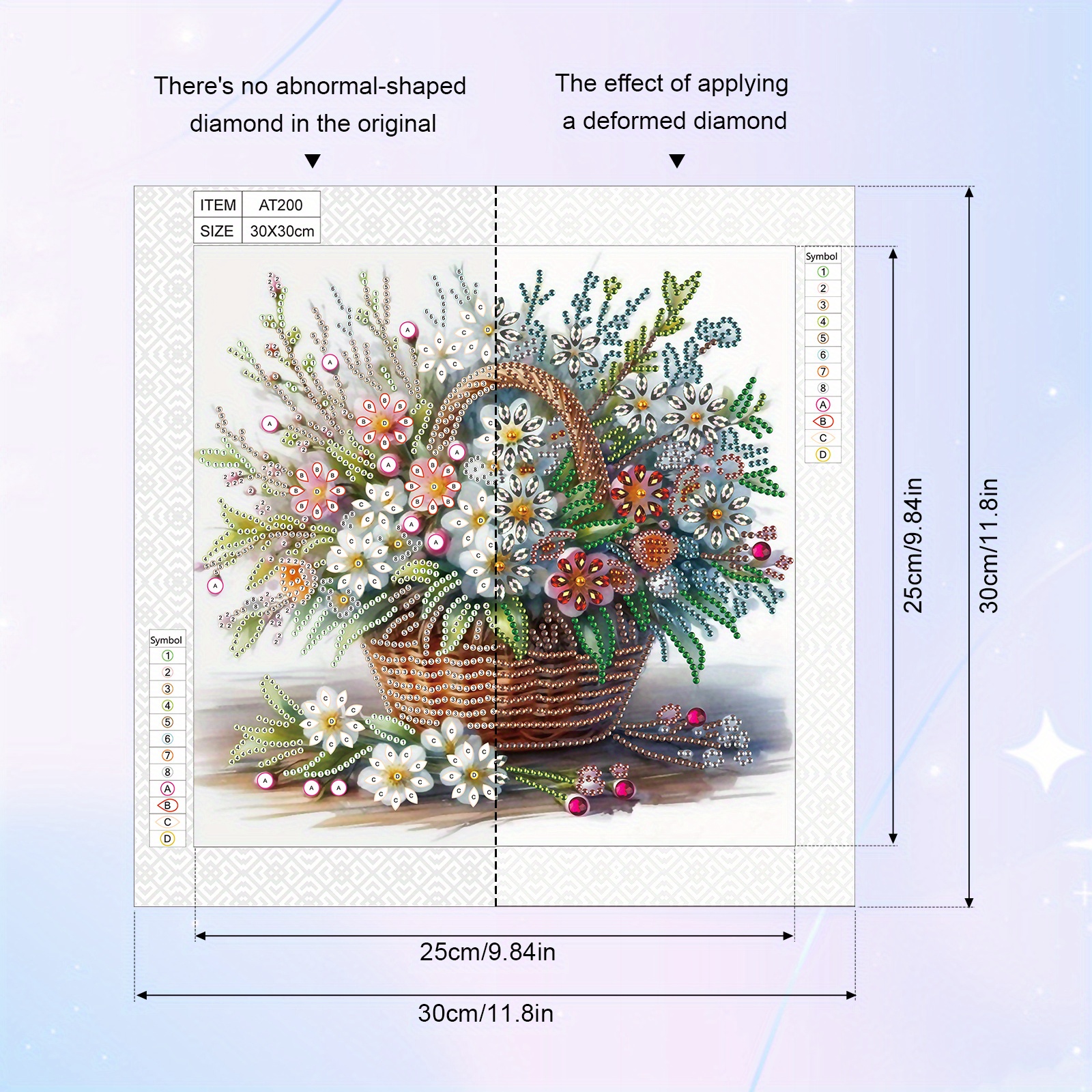 Kits de arte de diamante de forma especial 5D de hermosas flores DIY para principiantes, kits de pintura de arte de diamante para de decoración de pared del hogar