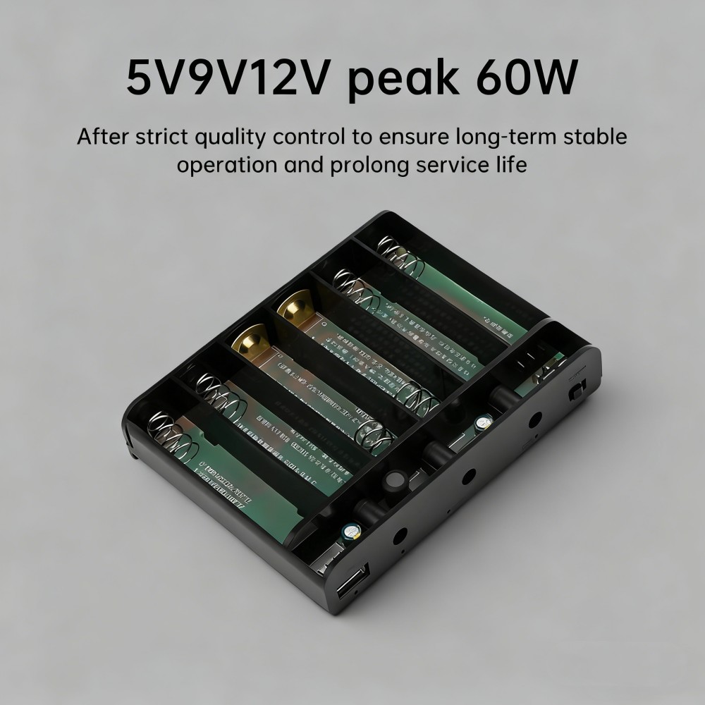 Keskeytymätön virtalähde tee-se-itse-varavirtalähde dc ups 5v 9v 12v lähtö 6x 18650 akku kodin reitittimeen matkapuhelimeen tablettiin modeemiin