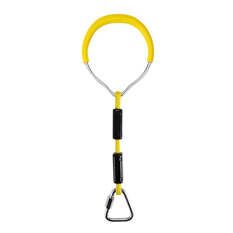 2x gynge gymnastik ringe børn trapez bar pull up gym ringe ring til børn drenge piger gul & rød