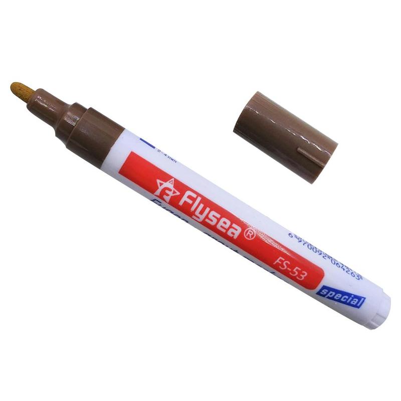 1pcs Multi-Purpose Tile space Repair Pen Special Beauty Seam watt Floor Tile Repair Ceramic brick Crevice Shading Pen Home Tools: dark brown