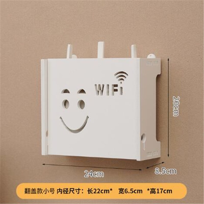Storage Box Wireless Wifi Router Wall Hanging Plug Board Bracket Cable Organizer PVC Panel Shelf Home Decor