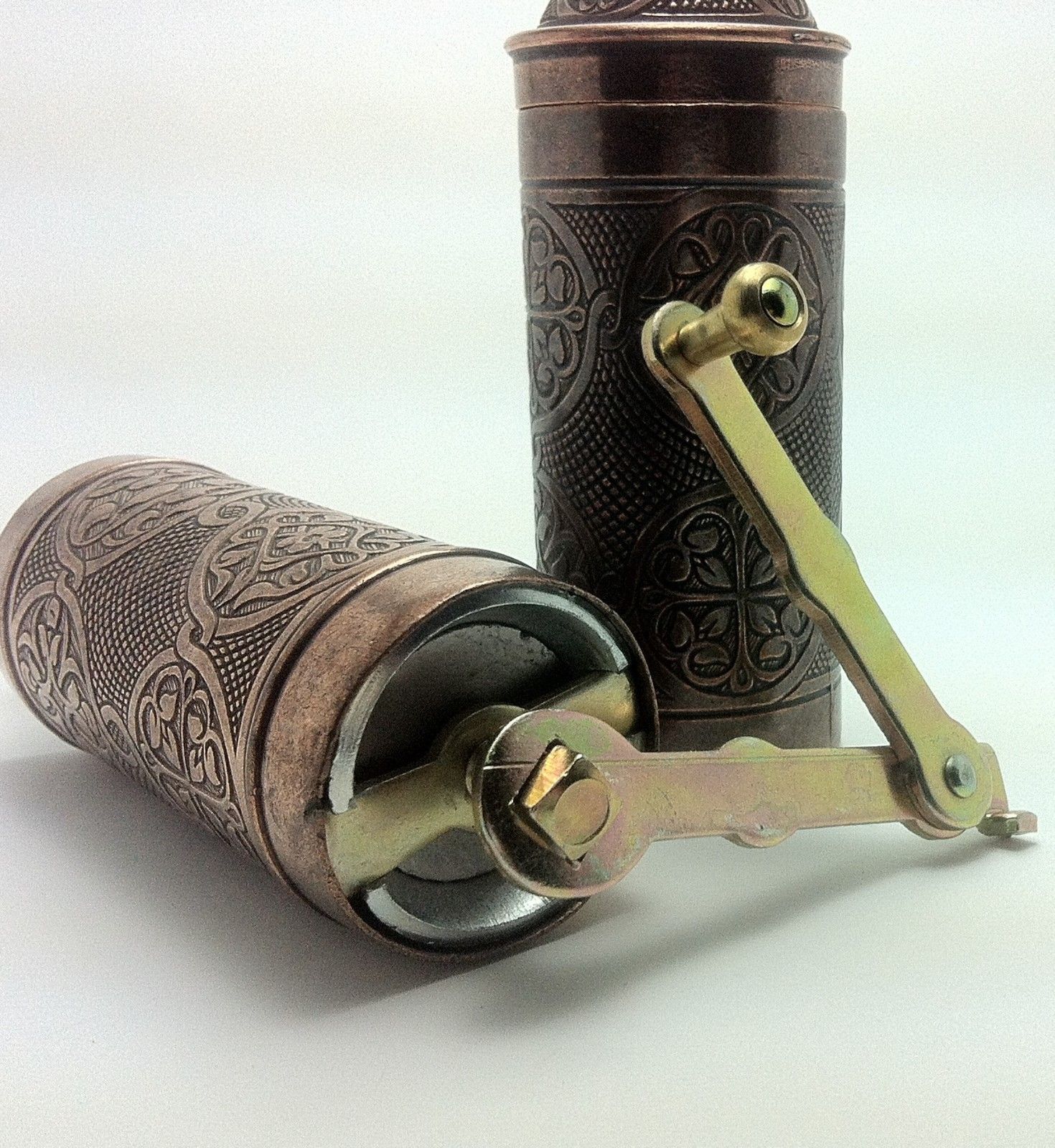 Molinillo de pimienta turca, café y especias, juego de 3 piezas, 8.6 pulgadas , 22cm manos