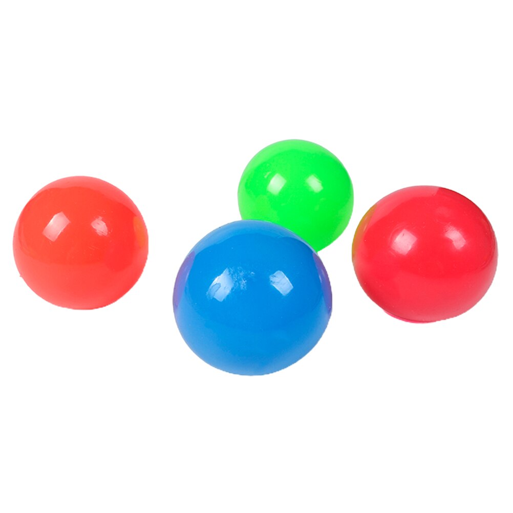 Stick Wall Balls Fidget Toys 8Pcs Sticky Target Ball Fluorescent Ceiling Ball Anti-stress Decompression Toy