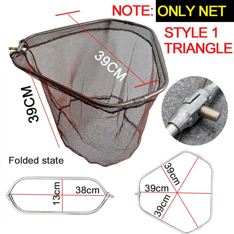 JOSBY 3m 4m 2.1m Fishing Net Fish Landing Net Foldable Collapsible Telescopic Pole Handle Durable Mesh: Yellow