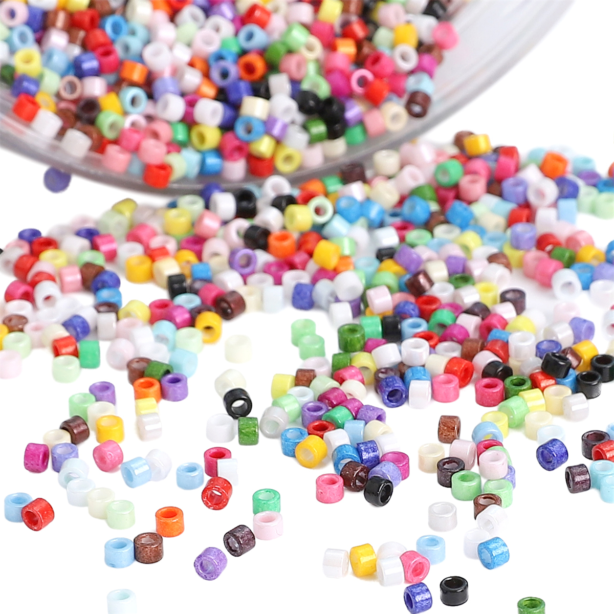 10g 1.6mm perle de riz peinture à l'huile perle Antique couleur perles de verre uniforme perles de rocaille d'espacement en vrac pour la fabrication de bijoux bricolage couture