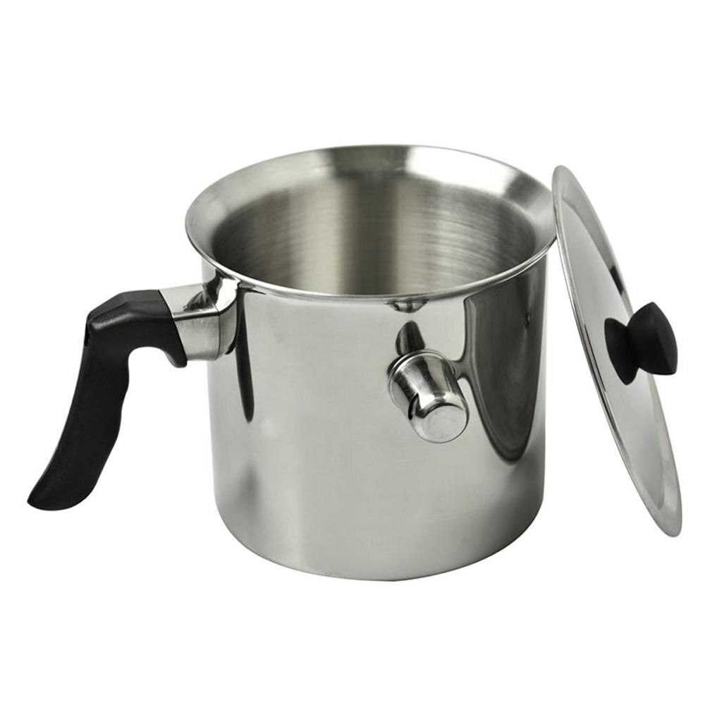 Pokich Bee Wax Melting Pot Stainless Steel Pouring Pot Honey Tool Silver Durable Beekeeping Melting Equipment Set Melting Tank