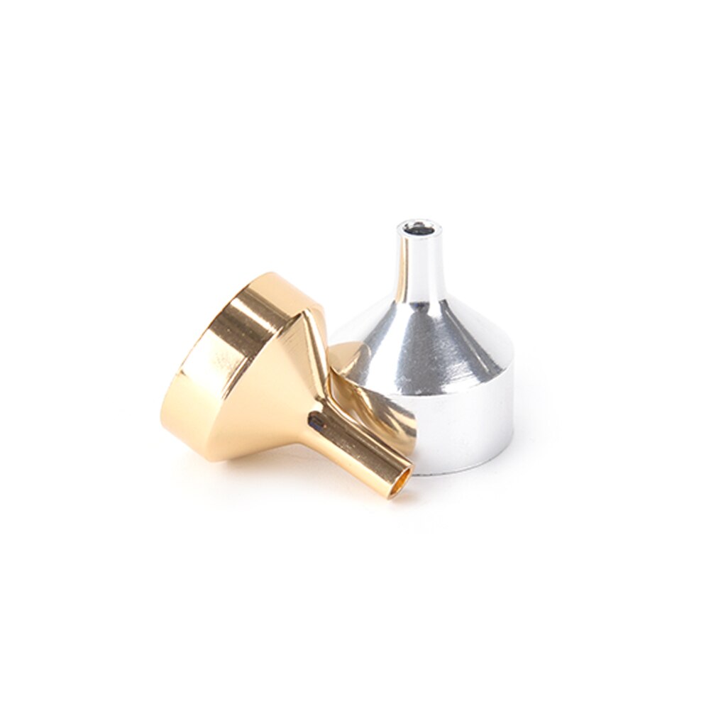 10 pièces/lot petits entonnoirs de parfum en aluminium en métal Mini entonnoir pour diffuseur de transfert de parfum bouteille Mini laboratoire de remplissage d'huile liquide