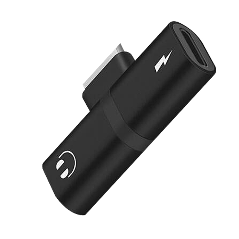 Podwójne oświetlenie 2 w 1 Ładowanie Adapter do słuchania i rozmów telefonicznych dla Iphone 11 12 13 X XS MAX XR 7 8 Plus Rozgałęźnik ładowarki audio do słuchawek: Black