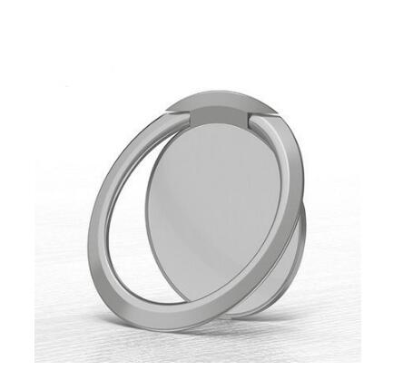 ultra-tynn mobiltelefon fingerring holder roterbar smarttelefon stativ holder til metall bilmonterings stativ universell grep telefonring: Sølv