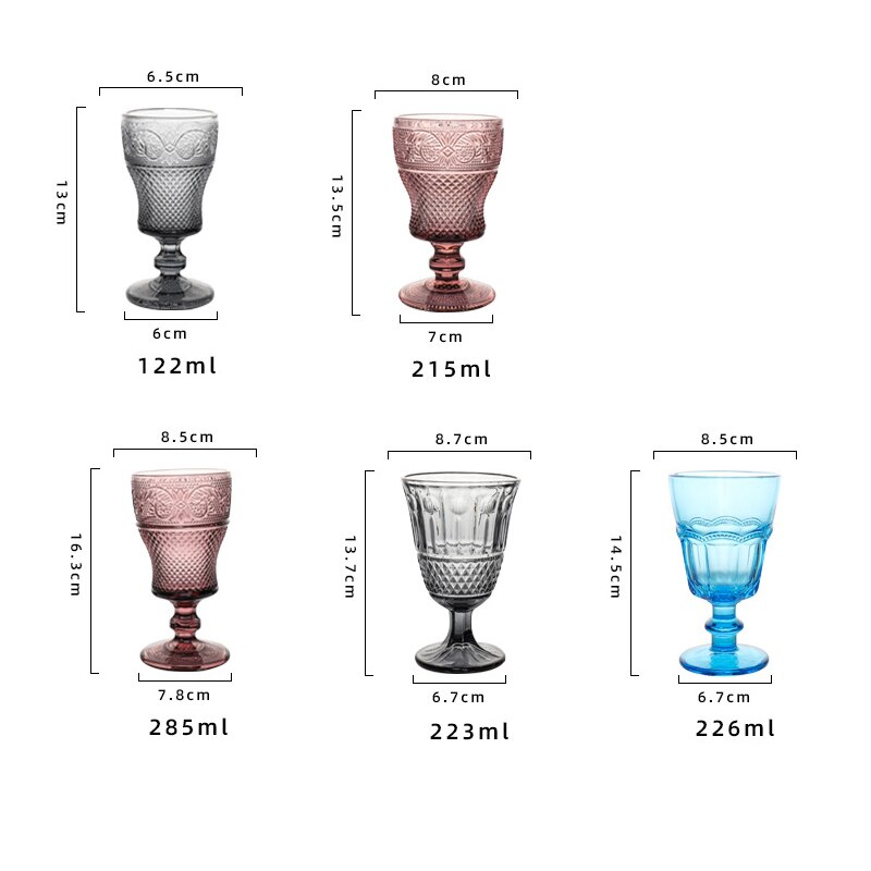 Copas de vino de colores Vintage para , copa de champán, boda, cóctel, whisky, escultura de cristal, zumo, cerveza, 2 uds.