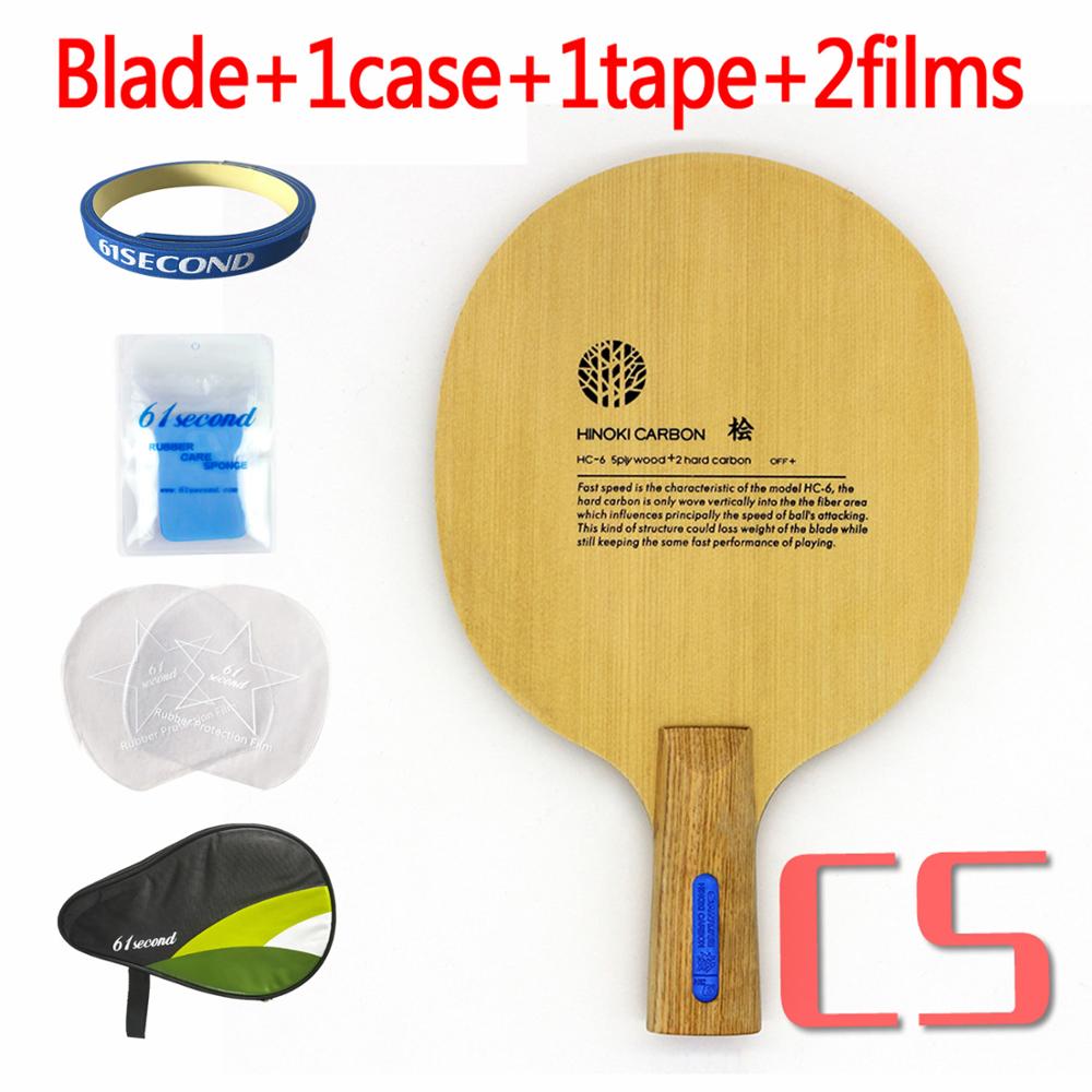 SANWEI HC6S Hinoki di Carbonio lama tennis Da Tavolo/ping pong lama/lama di tennis da tavolo pipistrello: CS con HM case