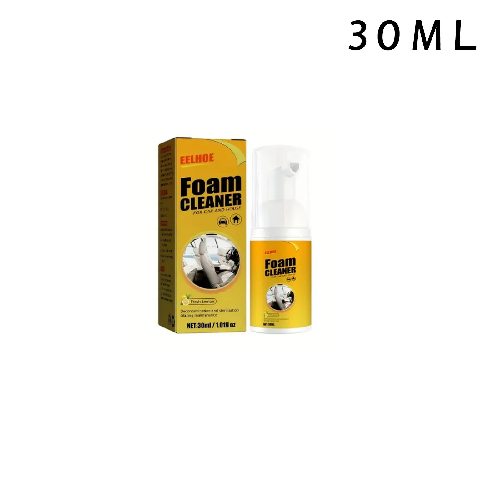 30/100/200/300/600ML Multi-Purpose Foam Cleaner Bubble Cleaner Car Stain Remover Car Interior Wash Maintenance for Auto Home Use: Yellow