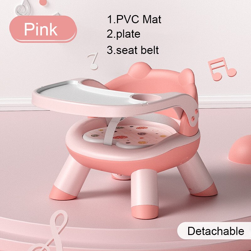 Baby Mahlzeit Stuhl Aufzug essen freundlicher Sessel Für Küche freundlicher Esszimmer Fütterung Stühle mit Tisch: Rosa2