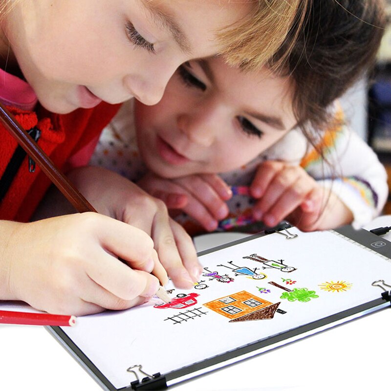 LED Mini Drawing board Sketch board Acrylic Coloring Doodle & Magic Pen Drawing Toys A4 Paper 35.5*23.5*0.4CM HWC