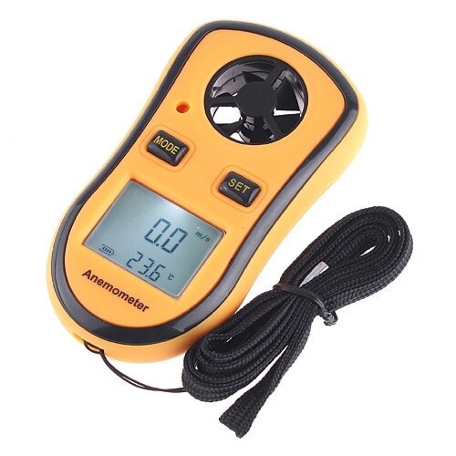 Digital Anemometer Mini Digital Anemometer with High Precision Pressure Sensor LED Wind Speed Measuring Instruments