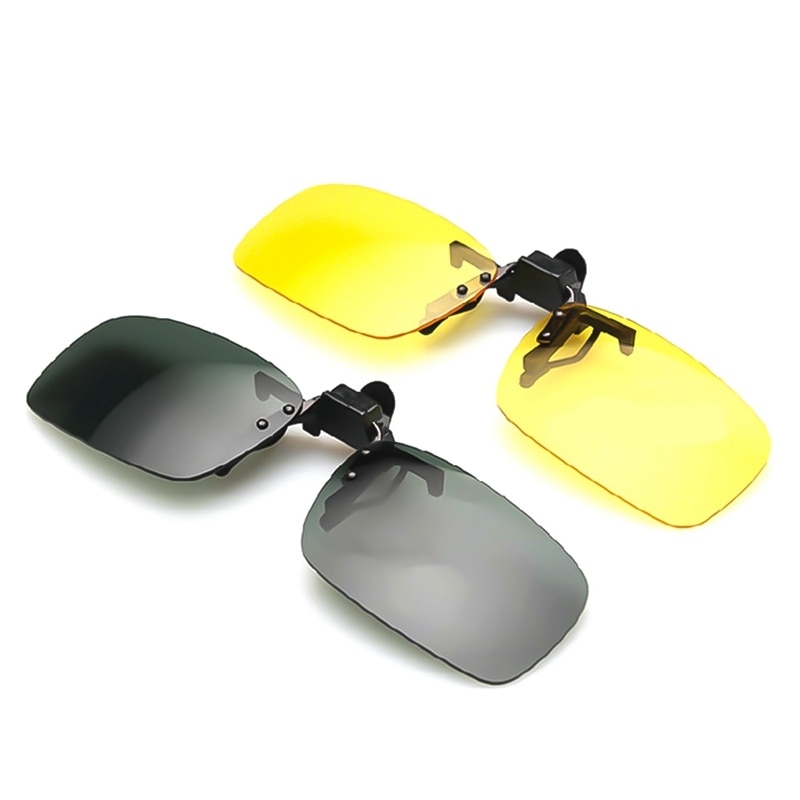 Auto Night Driving Bril Gepolariseerde Clip Op Zonnebril Nachtzicht Bril Anti-Glare Uva Driver Glazen Goggles
