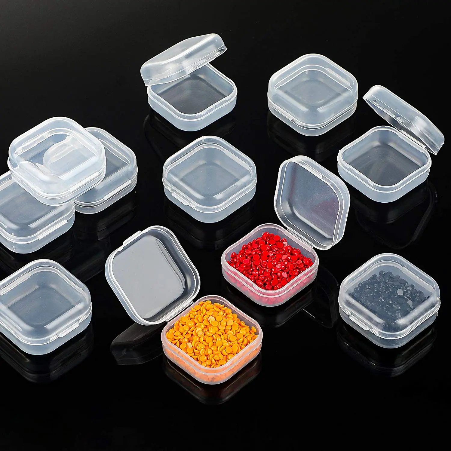 36 Stuks Clear Plastic Containers Transparante Kralen Opslag Containers Doos Sieraden Opbergdoos Case Kleine Items Kralen Sieraden