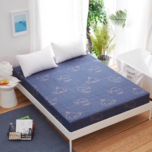 Product Fitted Sheet Night sky Bed Sheets Protector Queen King Single Size Bedsheet With Elastic(No Pillowcase): jingyu / 120cmX200cm