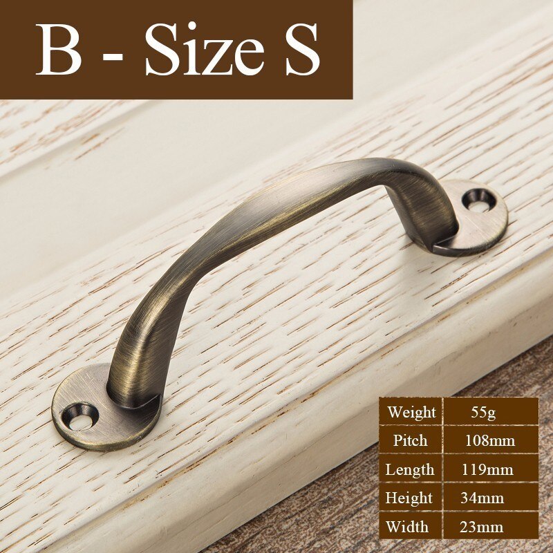 Antique Metal Door Handles Bronze Drawer Pulls Modern Kitchen Cabinet Handles and Knobs Furniture Handles Hardware Fittings: F