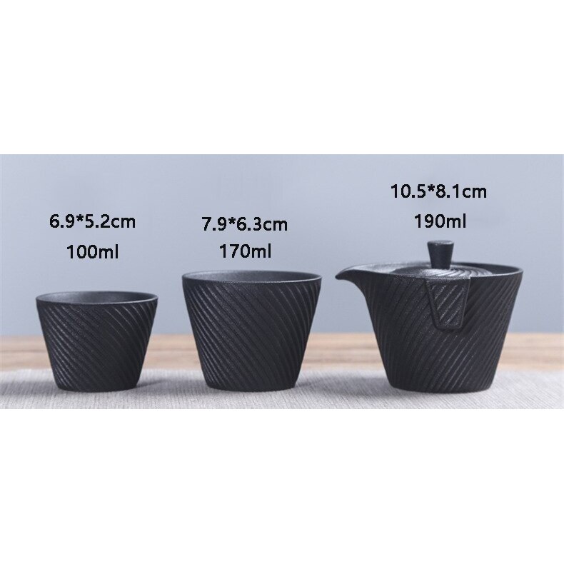 Japanese Style Tea Set Portable Office Outdoor Travel Teacup Set Pottery Gongfu Tea Cup